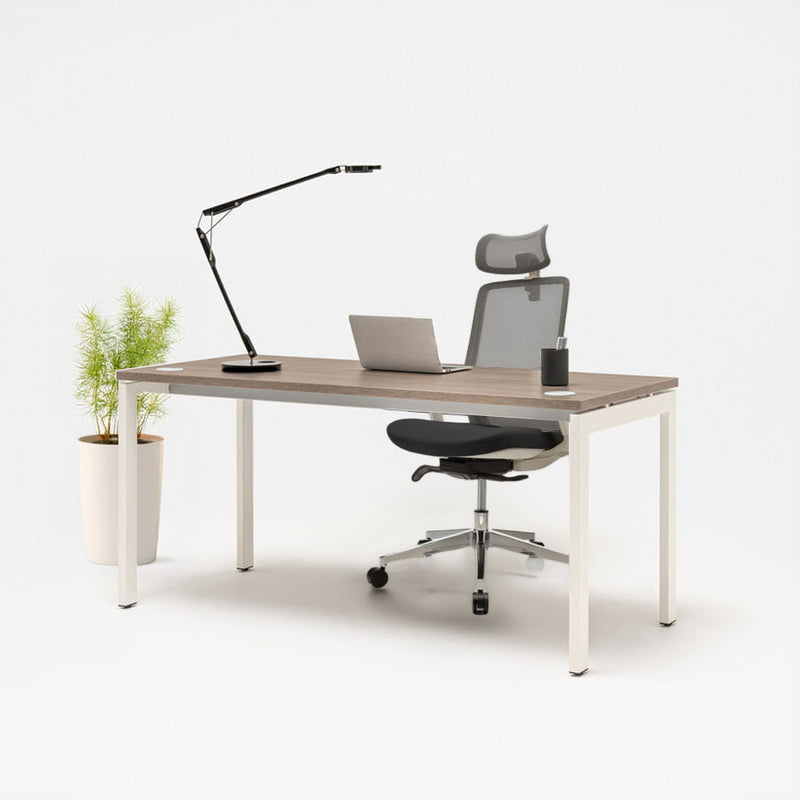 Ергономичен стол ChairPro Nexus Цвят: Dark Grey Seat | FOCUS бюро от ChairPro Цвят: Натурален дъб + Бяло