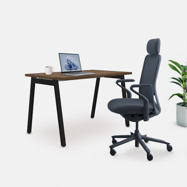 Ергономичен стол Sereni (Цвят): Галактика | Цвят на облегалка: Галактика STUDIO бюро от ChairPro (Цвят): Орех + Черно