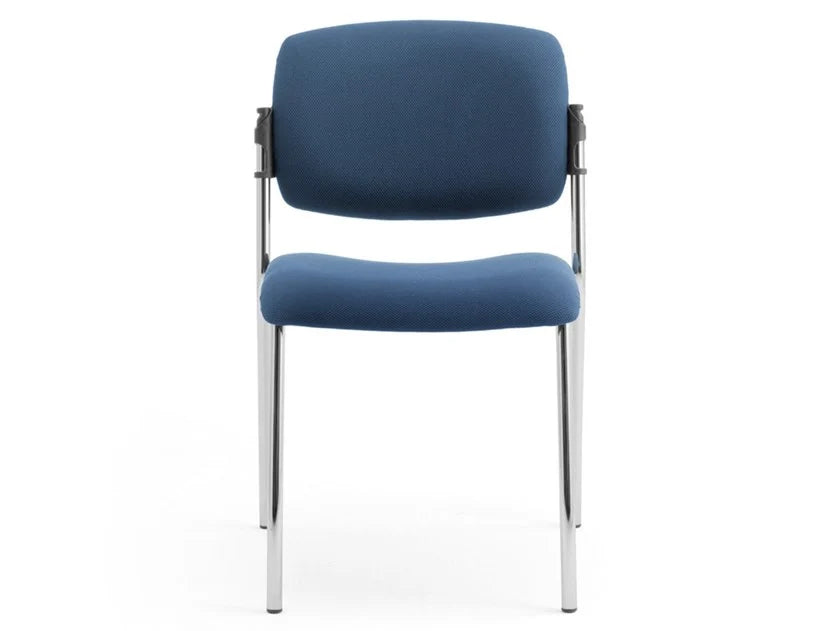 Конферентен стол Laila 0586 с тапицирана облегалка, без подлакътници, хром рамка