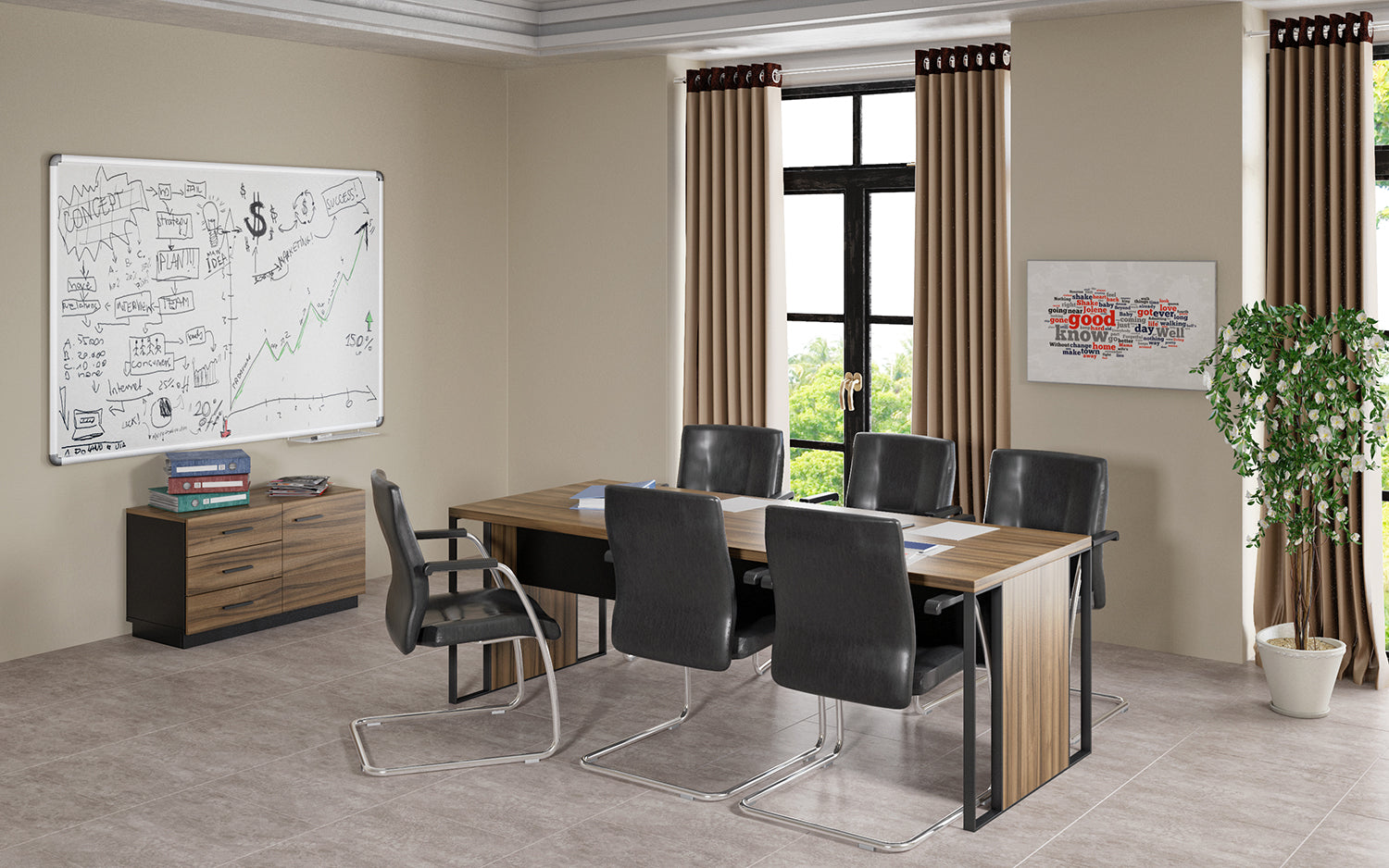 Заседателна маса 2000x900 E-design - ChairPro