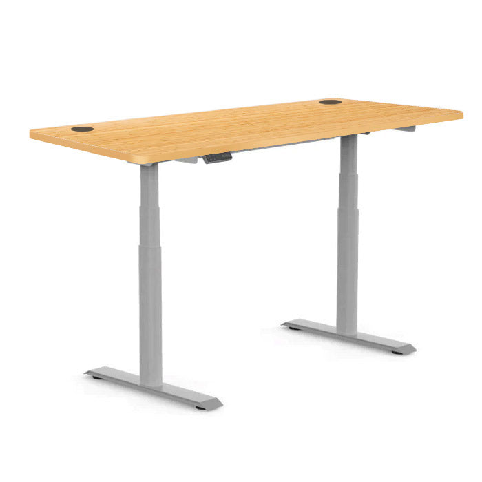 Височинно регулируемо бюро Elevate Desk | Цвят на основата: Сив | Плот 120х60х2 - Бамбук | Плот 140х70х2 - Бамбук | Плот 160х70х2 - Бамбук
