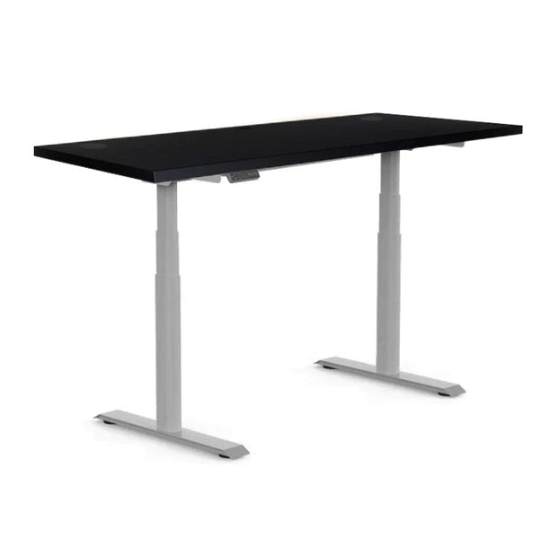 Височинно регулируемо бюро Elevate Desk | Цвят на основата: Сив | Плот 118x68x2.5 - Черен | Плот 138x68x2.5 - Черен | Плот 158x80x2.5 - Черен
