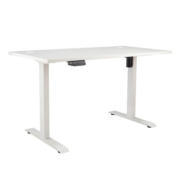 Височинно регулируемо бюро Ergo Desk - бяла - ChairPro | Цвят на основата: Бял | Плот 118x68x2.5 - Бял шагрен | Плот 138x68x2.5 - Бял шагрен | Плот 158x80x2.5 - Бял шагрен