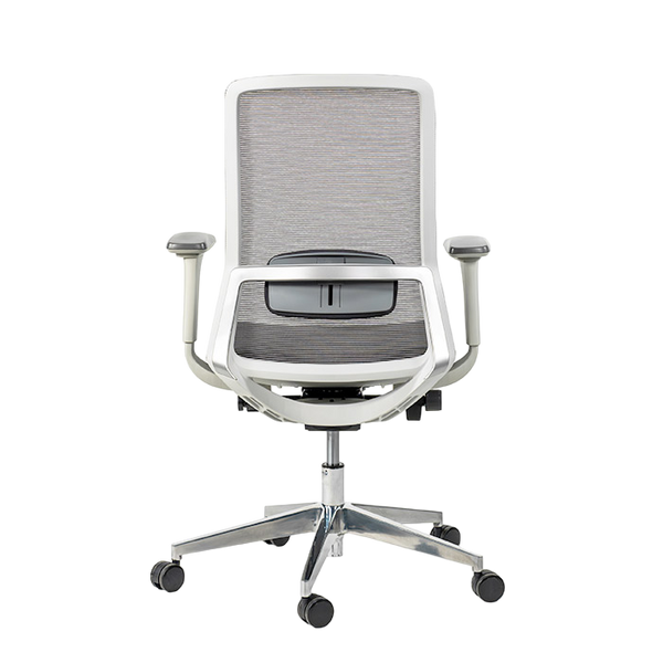 Ергономичен стол ChairPro Nexus White-Edition- Light Grey Seat