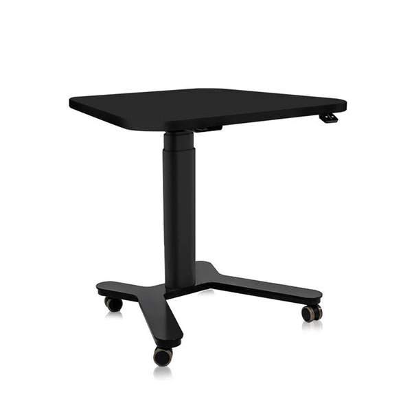 Мобилно височинно регулируемо бюро Smart Desk - Черно | Цвят: Черен | Плот 80x60х60x2.5, заоблен - Черен