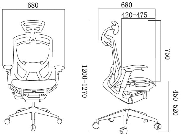 Ергономичен офис стол Ergo Lux – светло сив - ChairPro