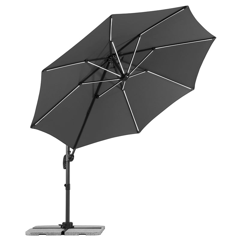 Градински чадър Rhodos Blacklight 3 м – антрацит