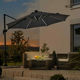 Градински чадър Rhodos Blacklight 3 м – антрацит