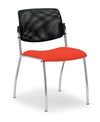 Конферентен стол Laila 0588 с мрежеста облегалка, без подлакътници, хром рамка
