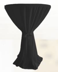 Текстилна покривка за коктейлна маса Ø80x110 см. -черен
