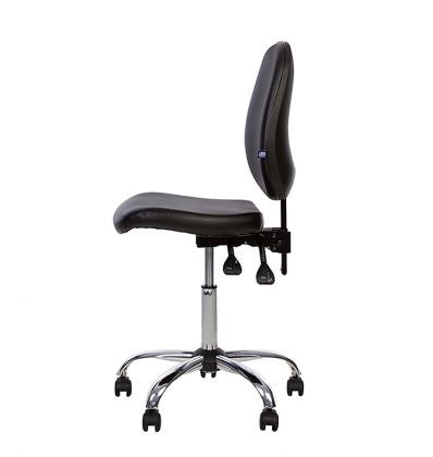 Лабораторен офис стол Medico– черен еко кожа - ChairPro