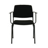 Посетителски стол ISIT ARM BLACK - черен, еко кожа - ChairPro