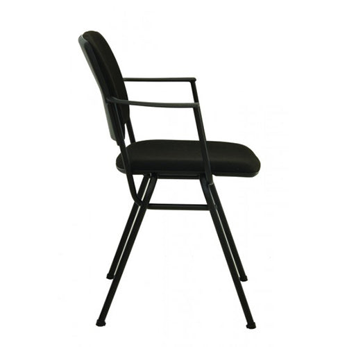 Посетителски стол ISIT ARM BLACK - черен, еко кожа - ChairPro