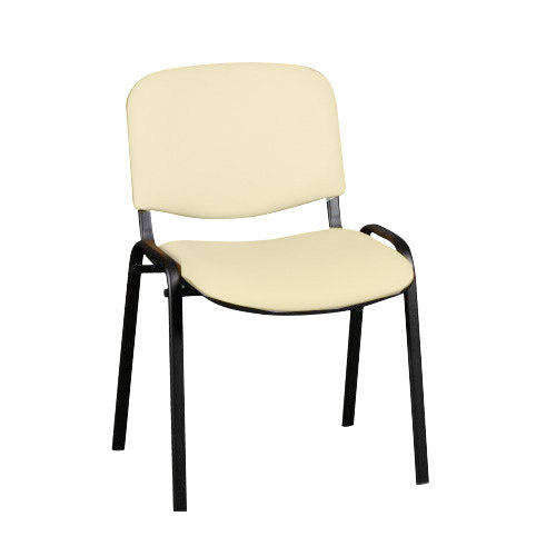 Посетителски стол ISO BLACK - светло бежов, еко кожа - ChairPro