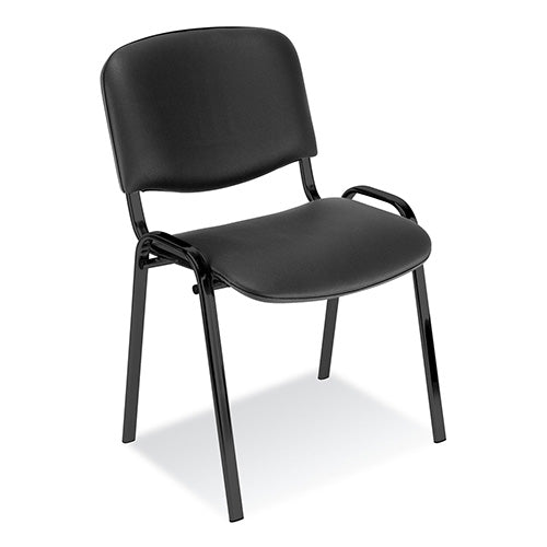Посетителски стол ISO BLACK - черен, еко кожа - ChairPro