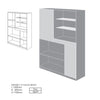 Офис шкаф с две малки врати 1200x400x1700 E-Design – натурален бряст - ChairPro